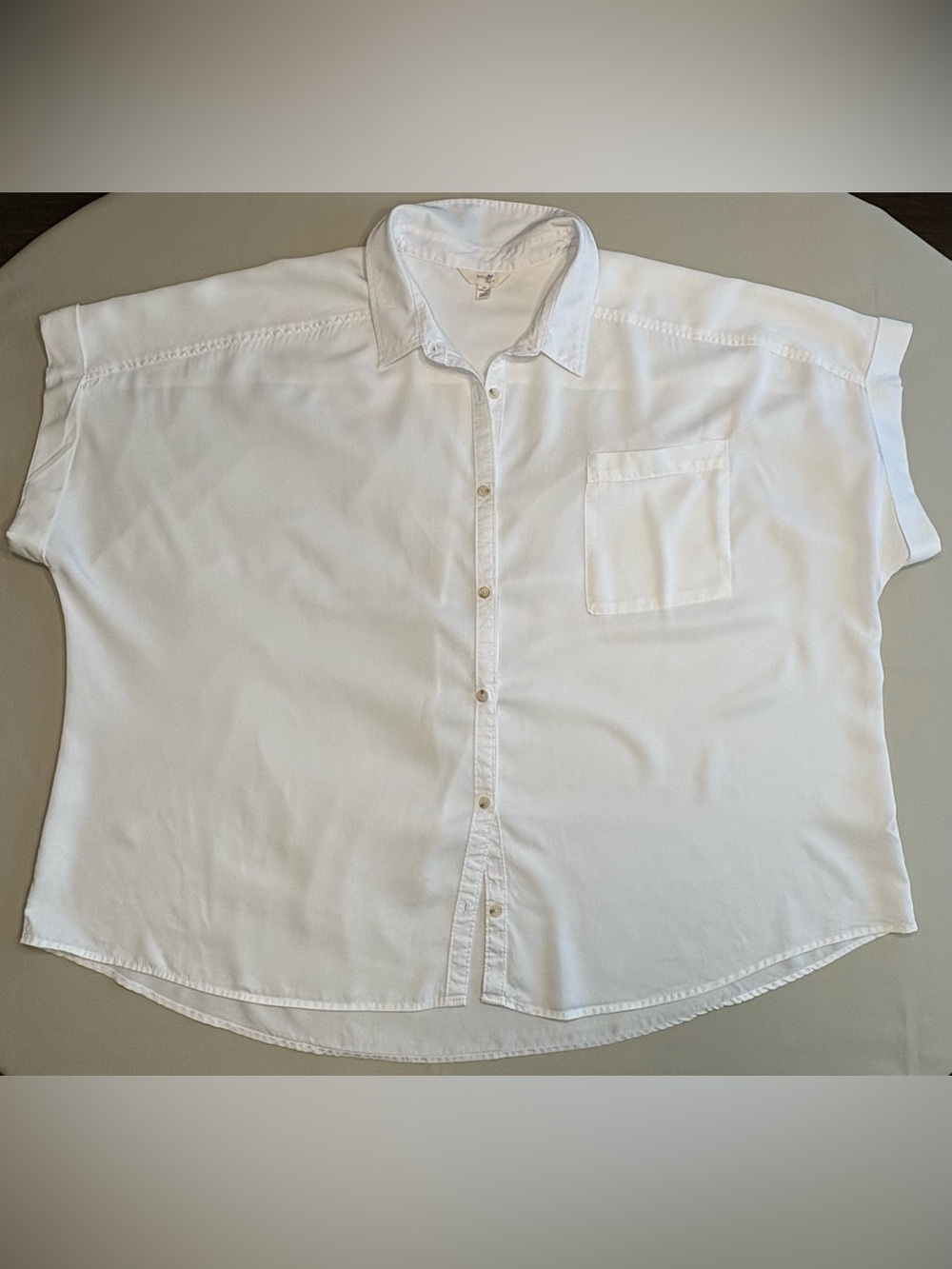 Terra & Sky White Casual Button-Down Shirt